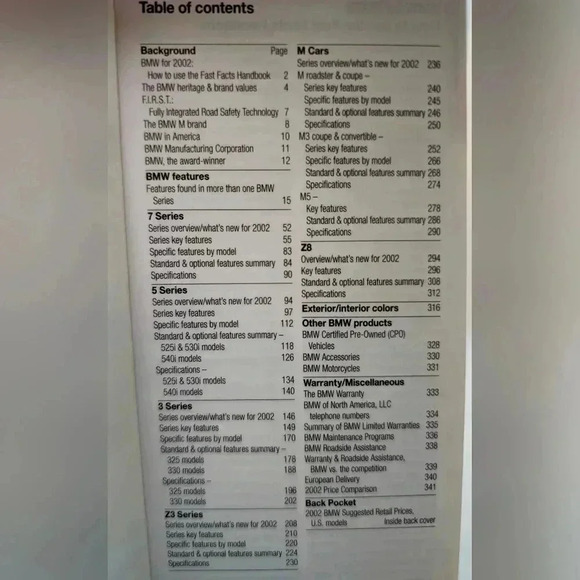 BMW University FAST FACTS Book Year 2002 - Picture 6 of 8